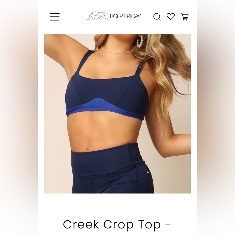 Like New Tiger Friday Creek Crop Top Size Child XL in color Admiral